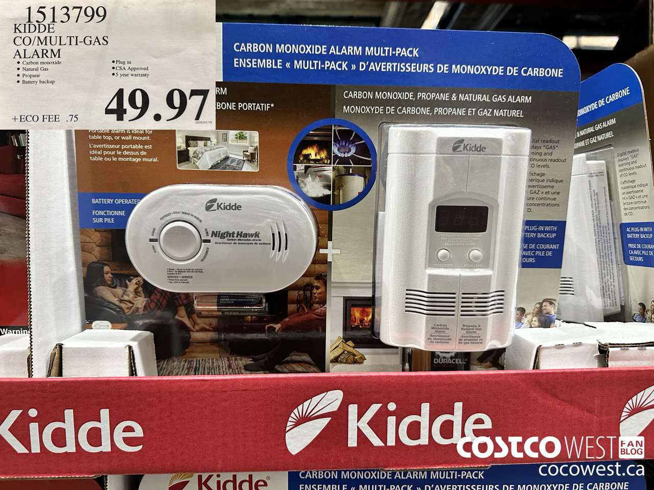 1513799 KIDDE CO/MULTI-GAS ALARM $49.97