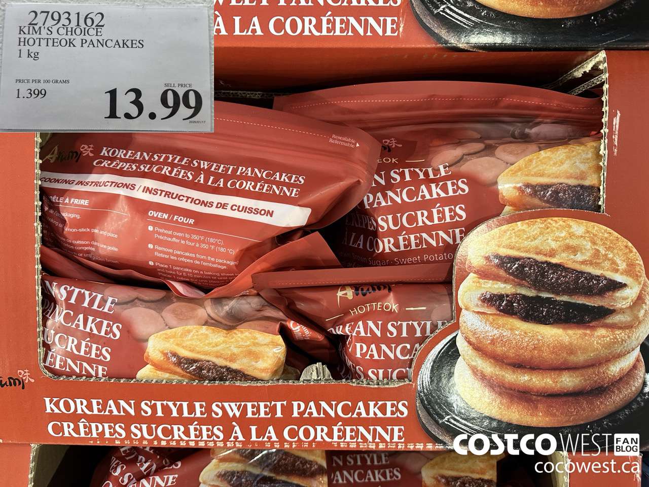 2793162 KIM'S CHOICE HOTTOEK PANCAKES 1KG $13.99