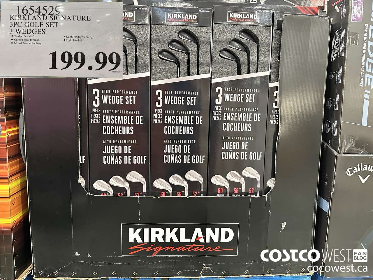 1654529 KIRKLAND SIGNATURE 3PC GOLF SET 3 WEDGES $199.99