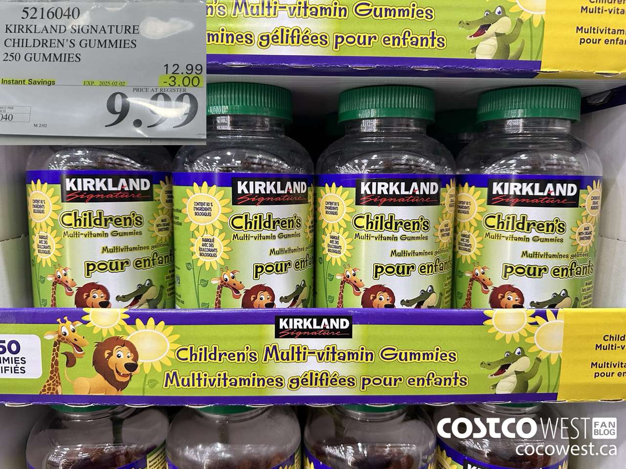 5216040 KIRKLAND SIGNATURE CHILDREN'S GUMMIES 250 GUMMIES ($3.00 INSTANT SAVINGS EXPIRES ON 2025-02-02) $9.99