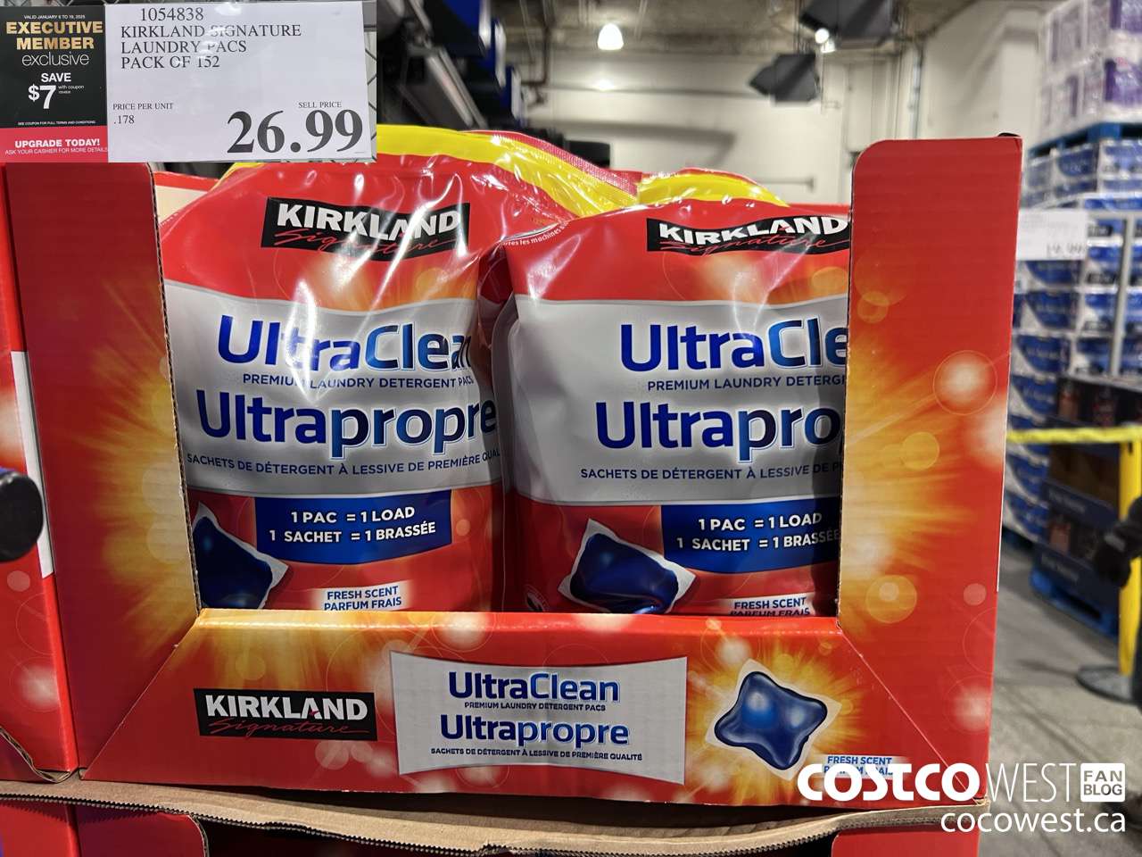 1054838 KIRKLAND SIGNATURE LAUNDRY PACS PACK OF 152 ($7.00 INSTANT SAVINGS EXPIRES ON 2025-01-19) $19.99