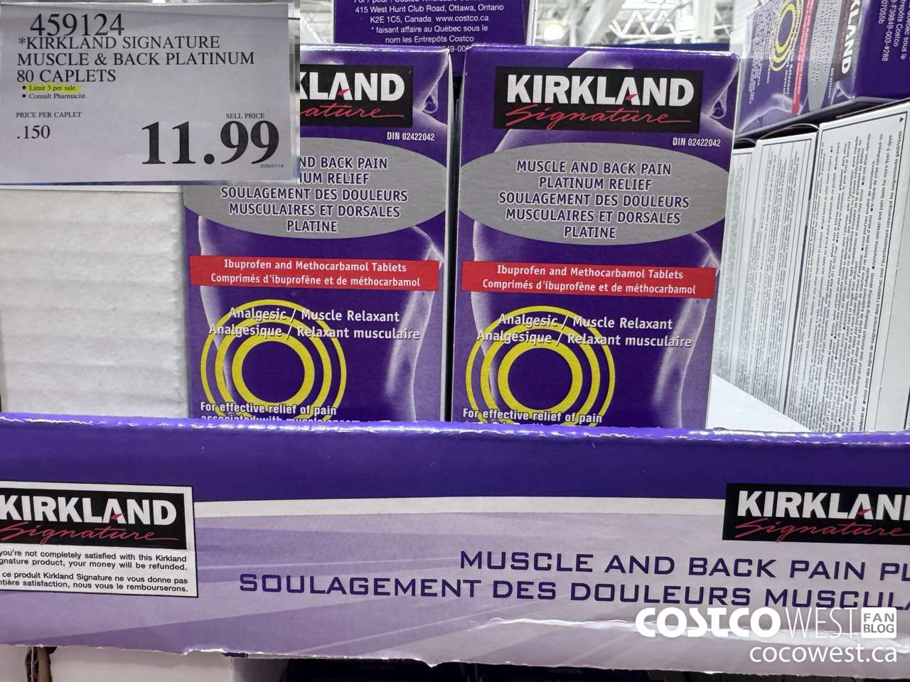 459124 KIRKLAND SIGNATURE MUSCLE & BACK PLATINUM 80 CAPLETS $11.99