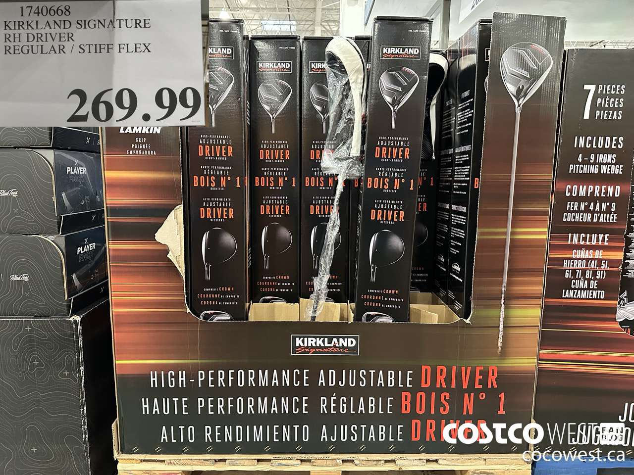 1740668 KIRKLAND SIGNATURE RH DRIVER REGULAR/STIFF FLEX $269.99