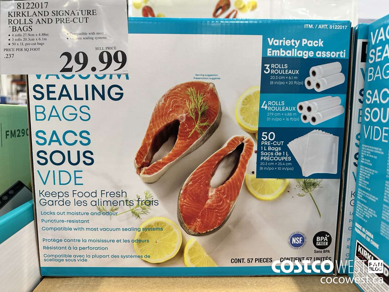 8122017 KIRKLAND SIGNATURE ROLLS AND PRE-CUT BAGS  $29.99