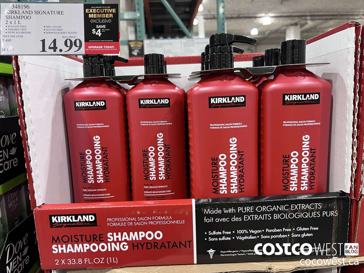 348196 KIRKLAND SIGNATURE SHAMPOO 2 X 1L ($4.00 INSTANT SAVINGS EXPIRES ON 2025-01-19) $10.99