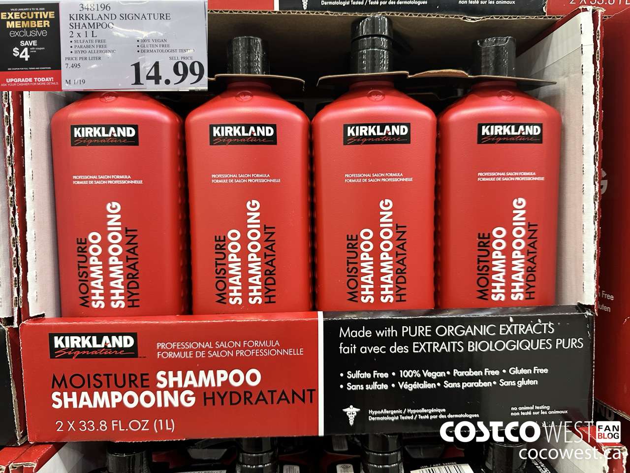348196 KIRKLAND SIGNATURE SHAMPOO 2 X 1L ($4.00 INSTANT SAVINGS EXPIRES ON 2025-01-19) $10.99