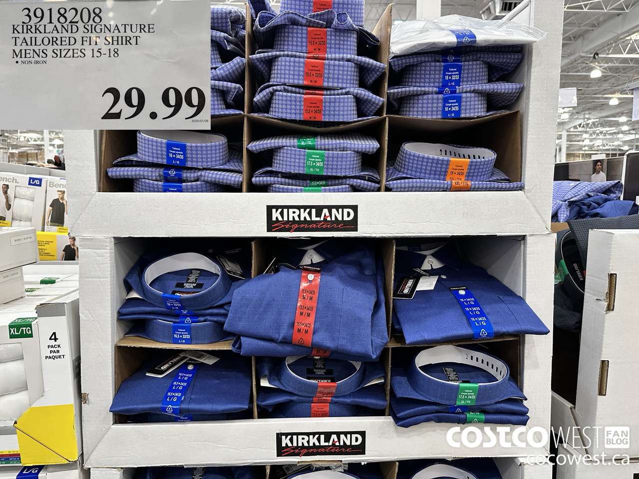 3918208 KIRKLAND SIGNATURE TAILORED FIT SHIRT MENS SIZES 15-18 $29.99