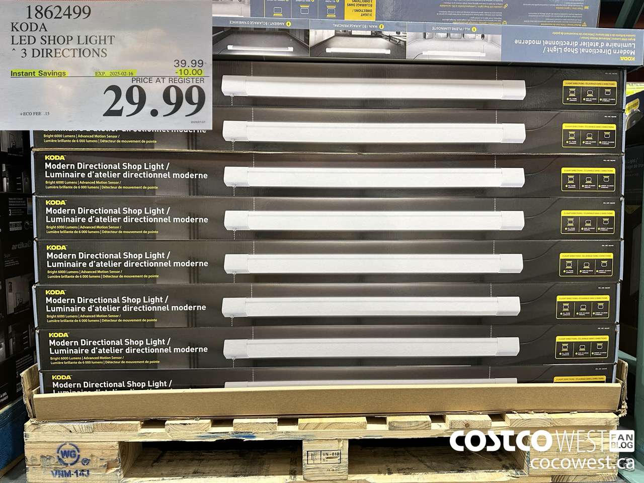 1862499 KODA LED SHOP LIGHT 3 DIRECTIONS ($10.00 INSTANT SAVINGS EXPIRES ON 2025-02-16) $29.99