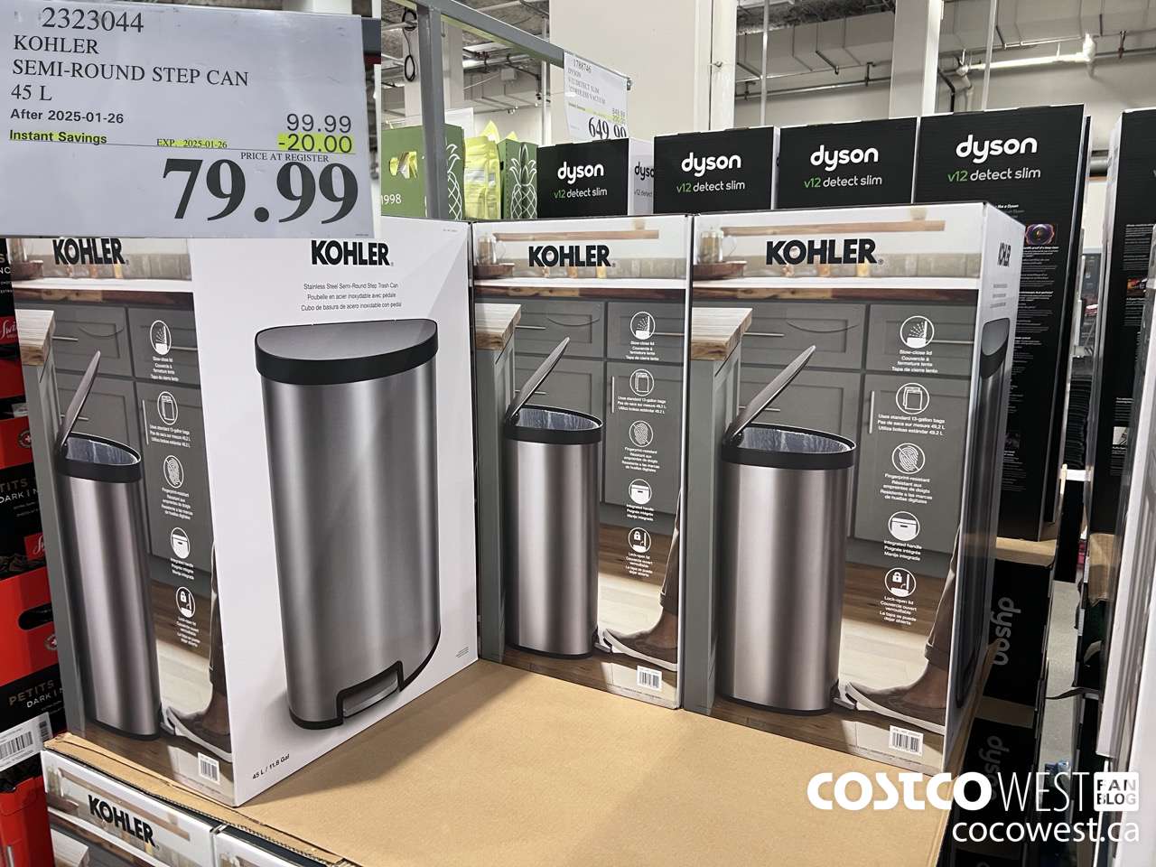 2323044 KOHLER SEMI-ROUND STEP CAN 45L ($20.00 INSTANT SAVINGS EXPIRES ON 2025-01-26) $79.99