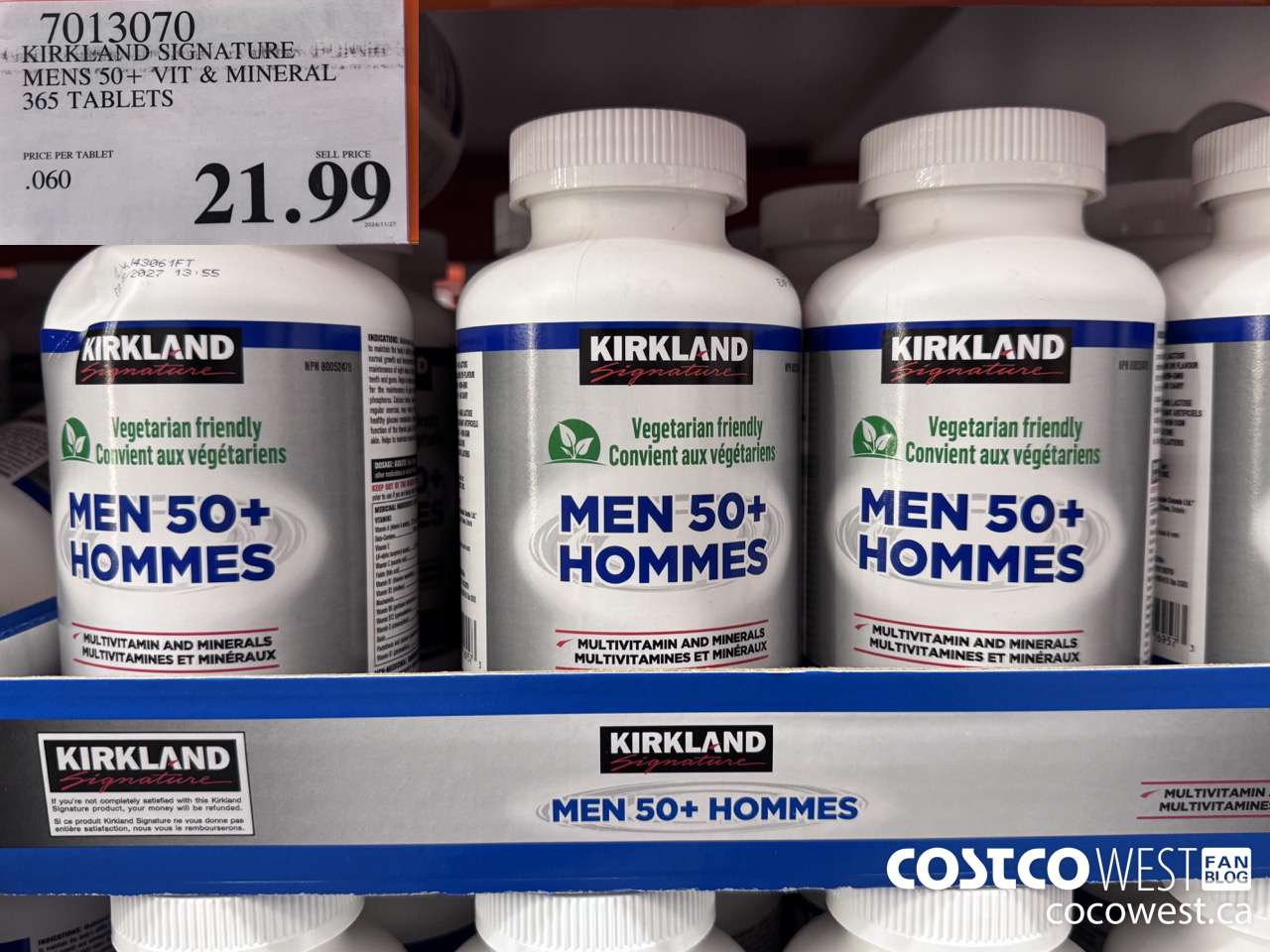 7013070 KS MENS 50+ MULTIVITAMIN & MINERAL 365 TABLETS $21.99