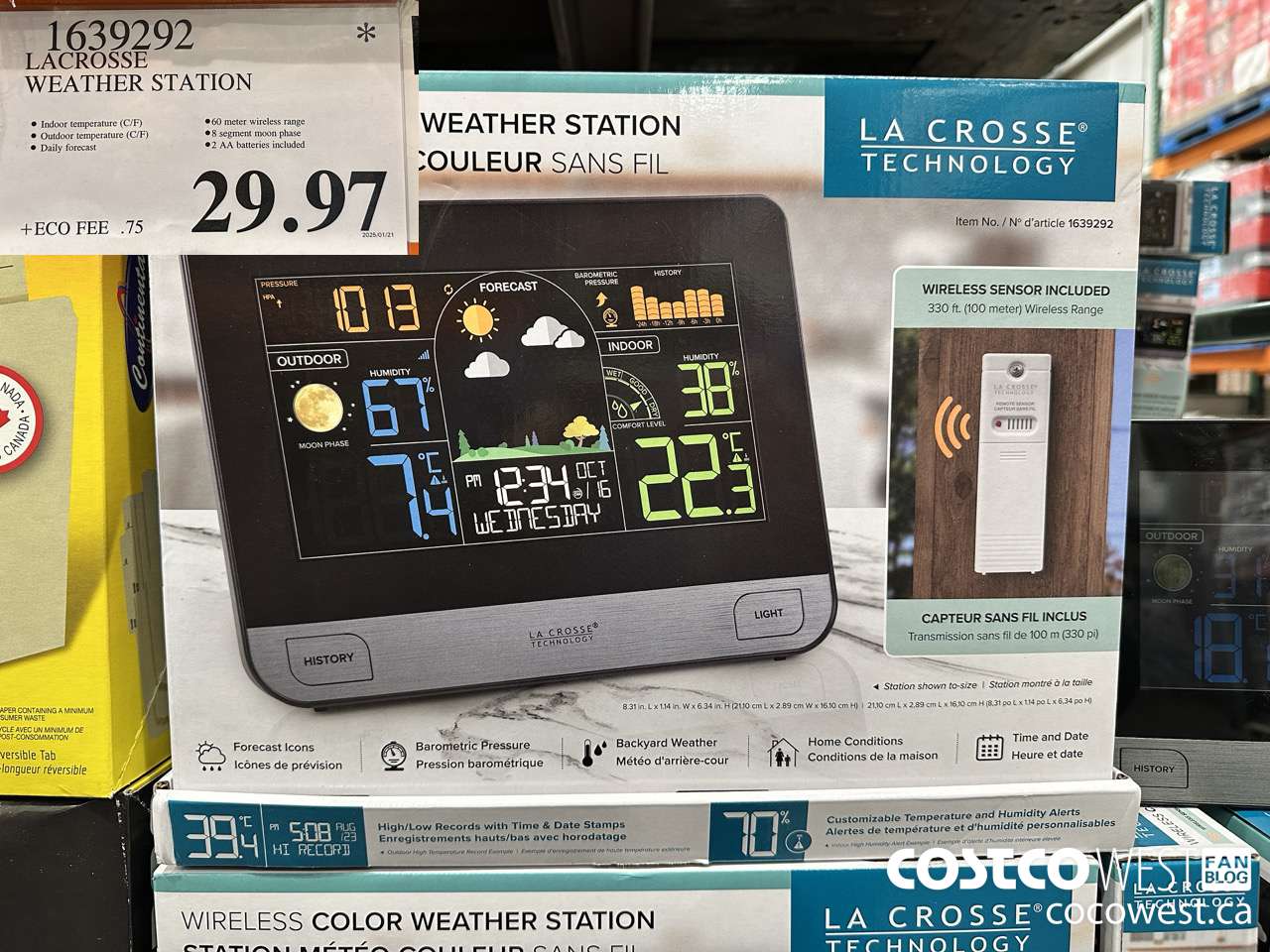 1639292 LACROSSE WEATHER STATION $29.97