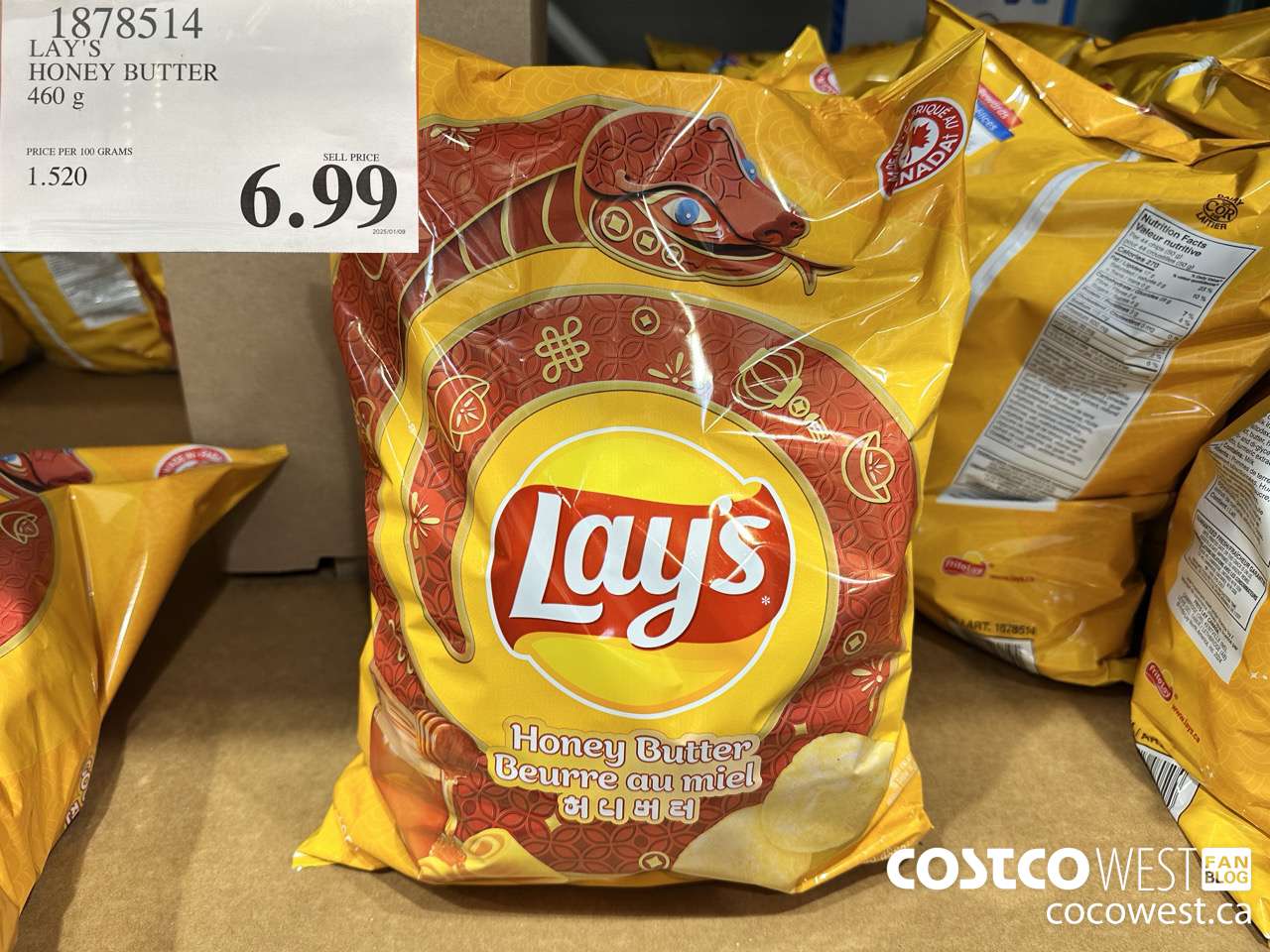 1878514 LAY'S HONEY BUTTER 460G $6.99