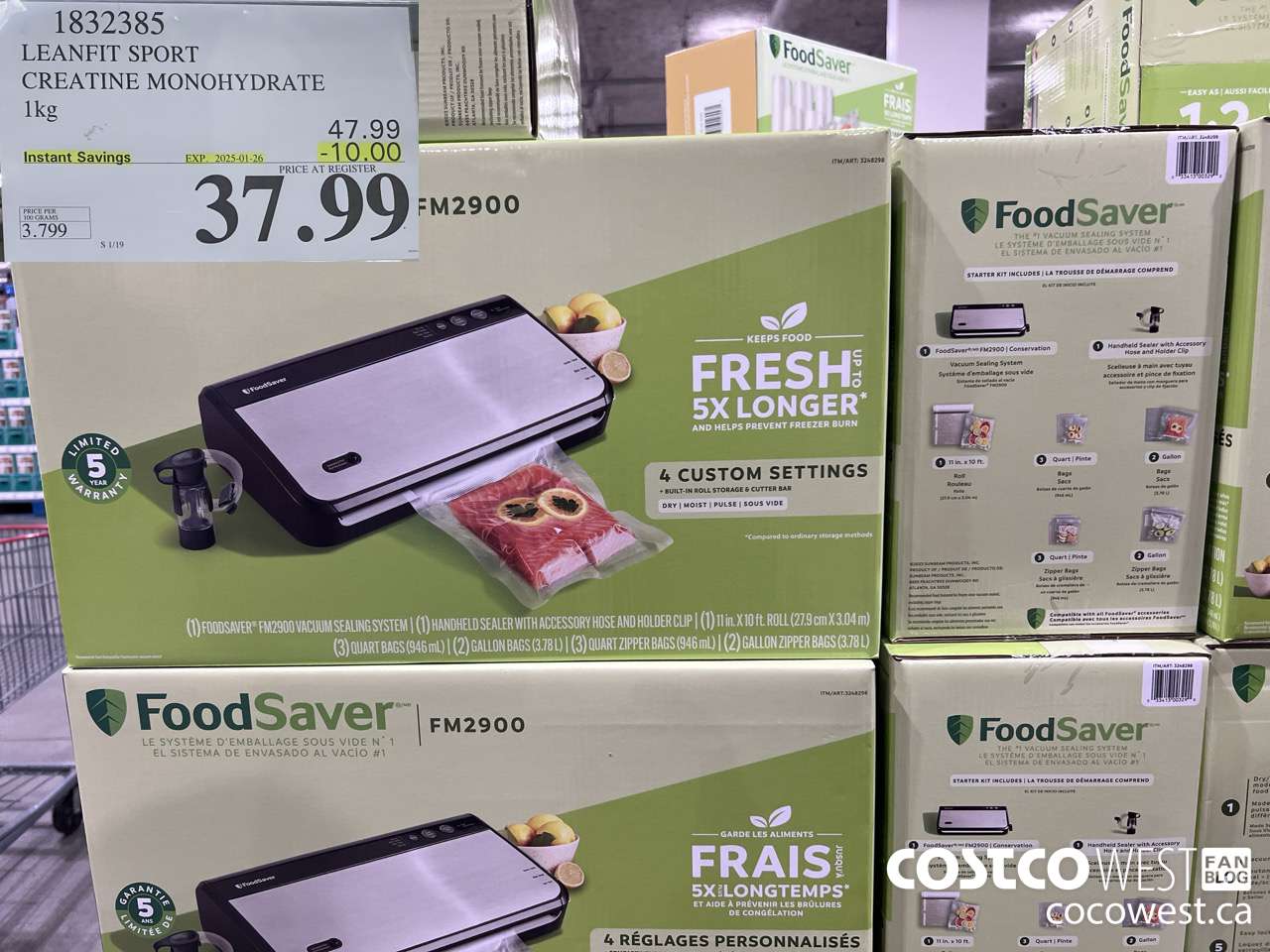 1832385 LEANFIT SPORT CREATINE MONOHYDRATE 1KG ($10.00 INSTANT SAVINGS EXPIRES ON 2025-01-26) $37.99