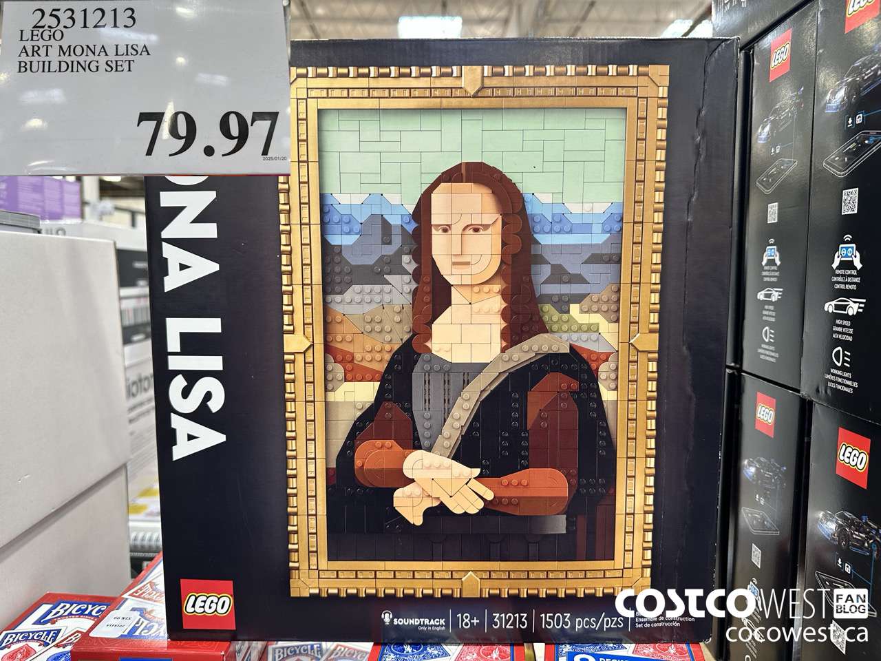 2531213 LEGO ART MONA LISA BUILDING SET $79.97