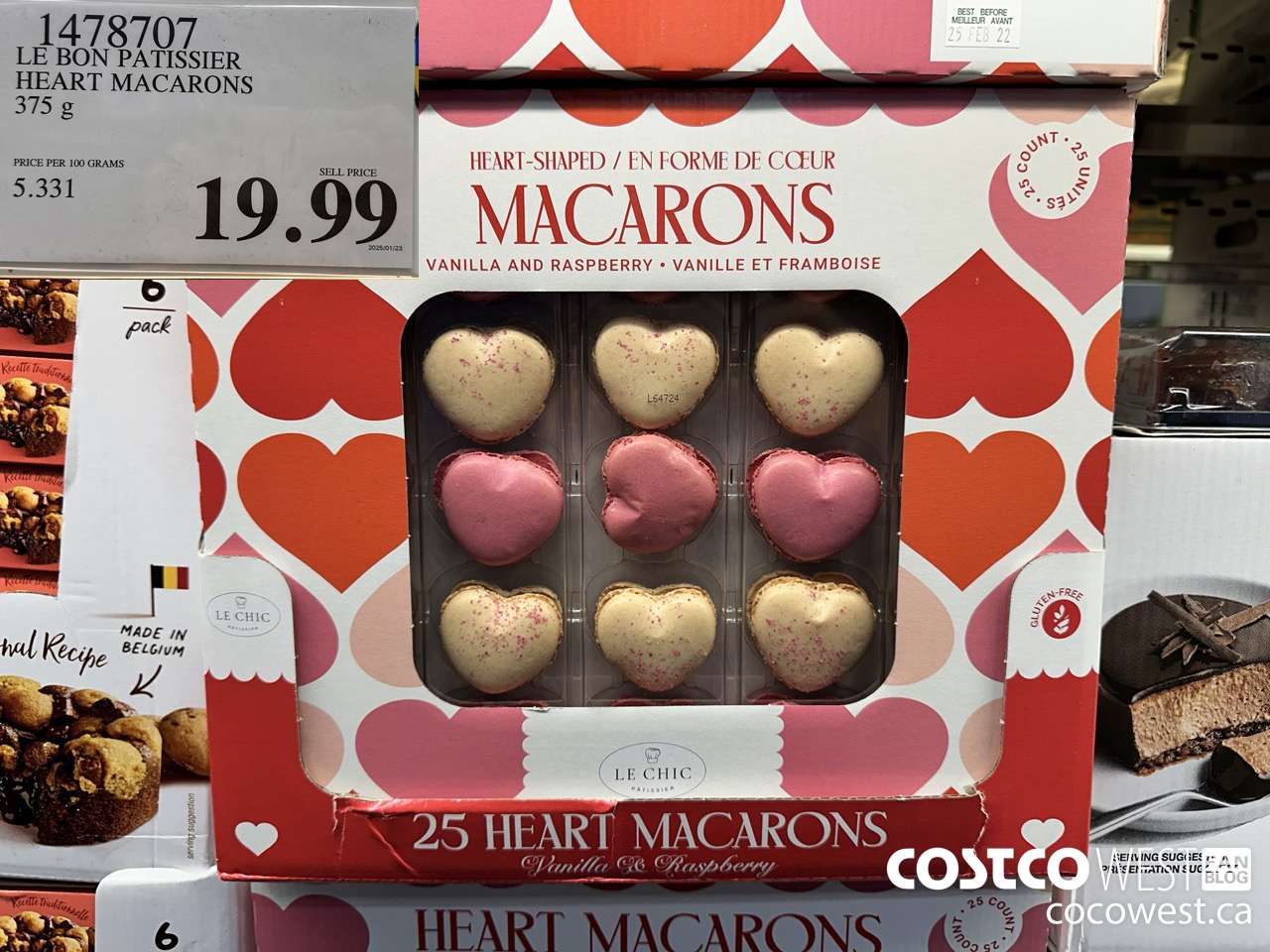 1478707 LE BON PATISSIER HEART MACARONS 375G $19.99
