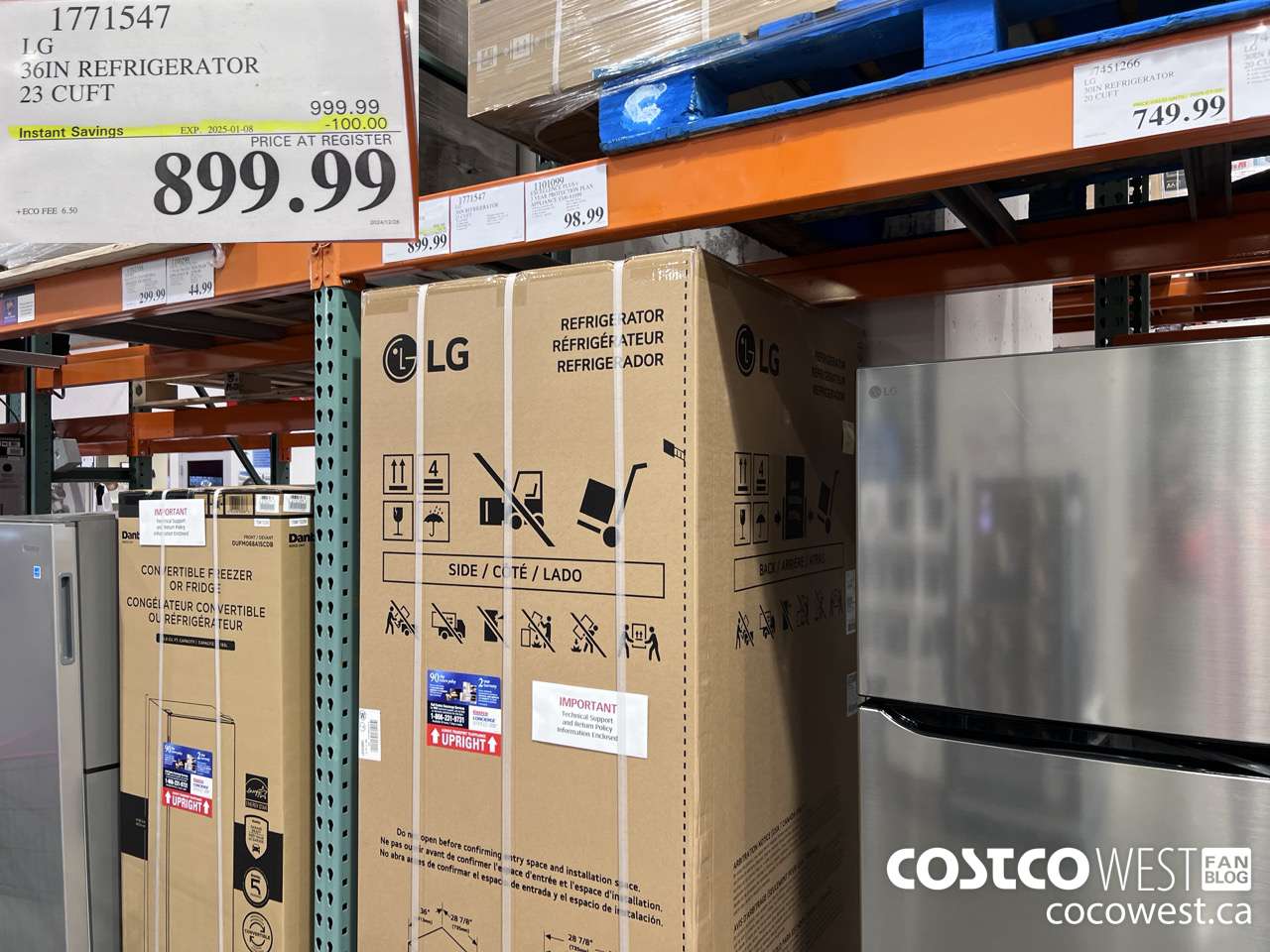 1771547 LG 36IN REFRIGERATOR 23 CUFT ($100.00 INSTANT SAVINGS EXPIRES ON 2025-01-08) $899.99