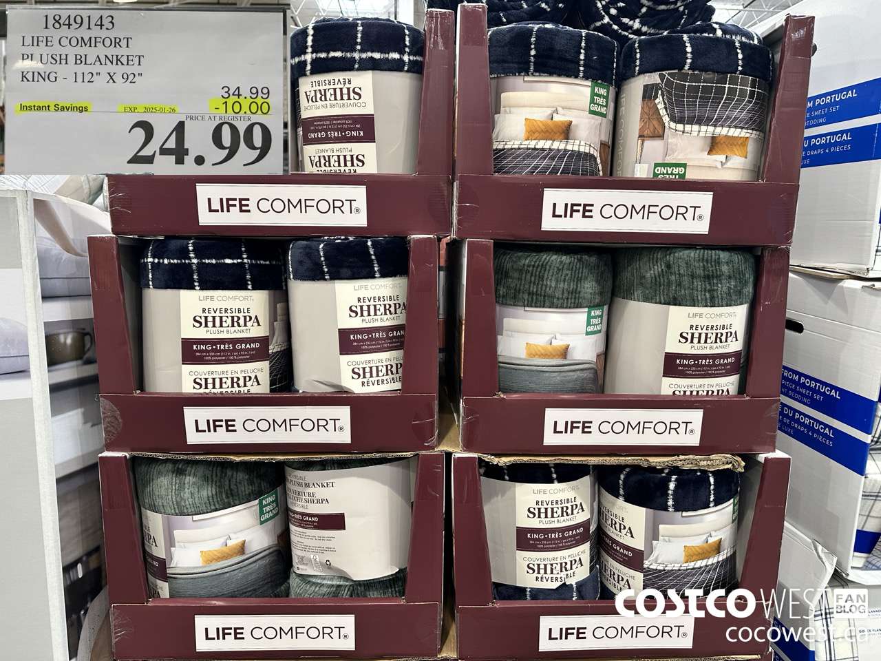 1849143 LIFE COMFORT PLUSH BLANKET KING 112