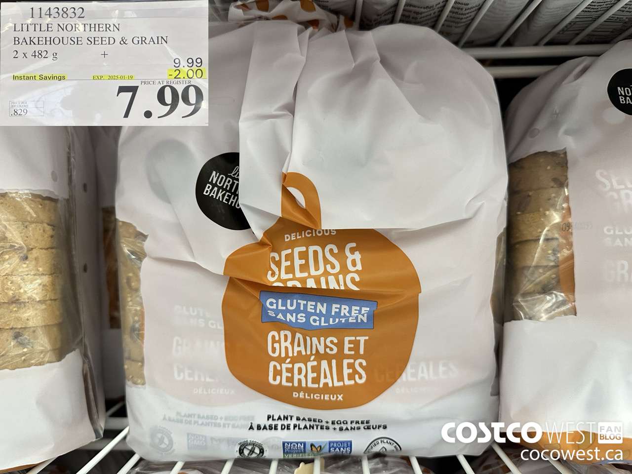 1143832 LITTLE NORTHERN BAKEHOUSE SEEDS & GRAINS 2 X 482 G ($2.00 INSTANT SAVINGS EXPIRES ON 2025-01-19) $7.99