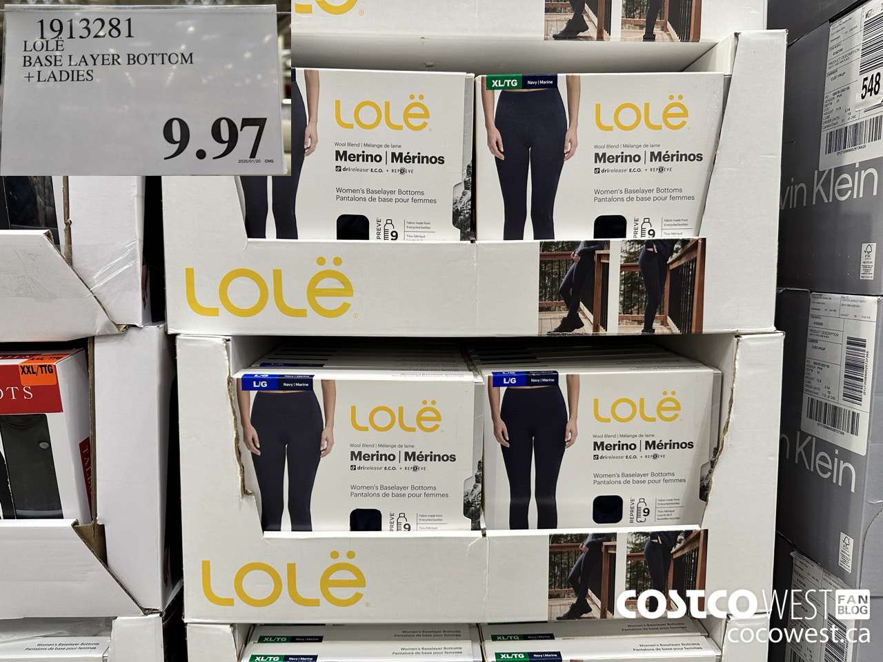 1913281 LOLE BASE LAYER BOTTOM LADIES $9.97