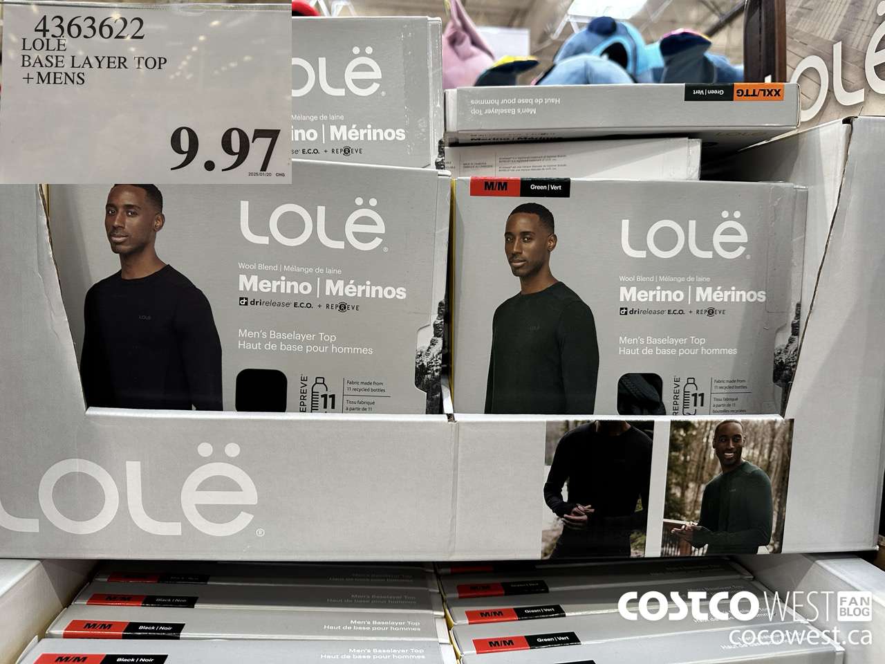 4363622 LOLE BASE LAYER TOP MENS $9.97