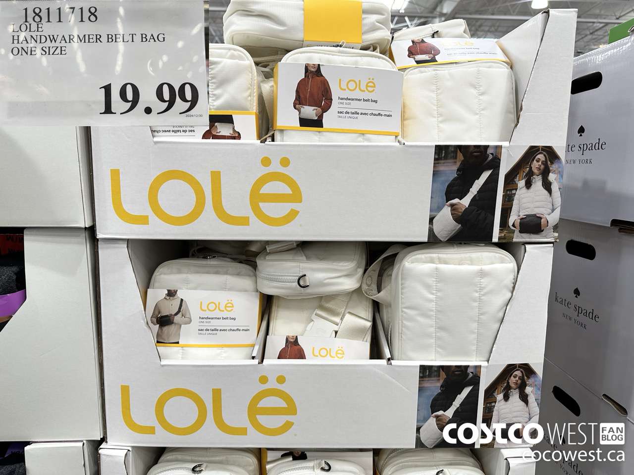 1811718 LOLE HANDWARMER BELT BAG ONE SIZE $19.99