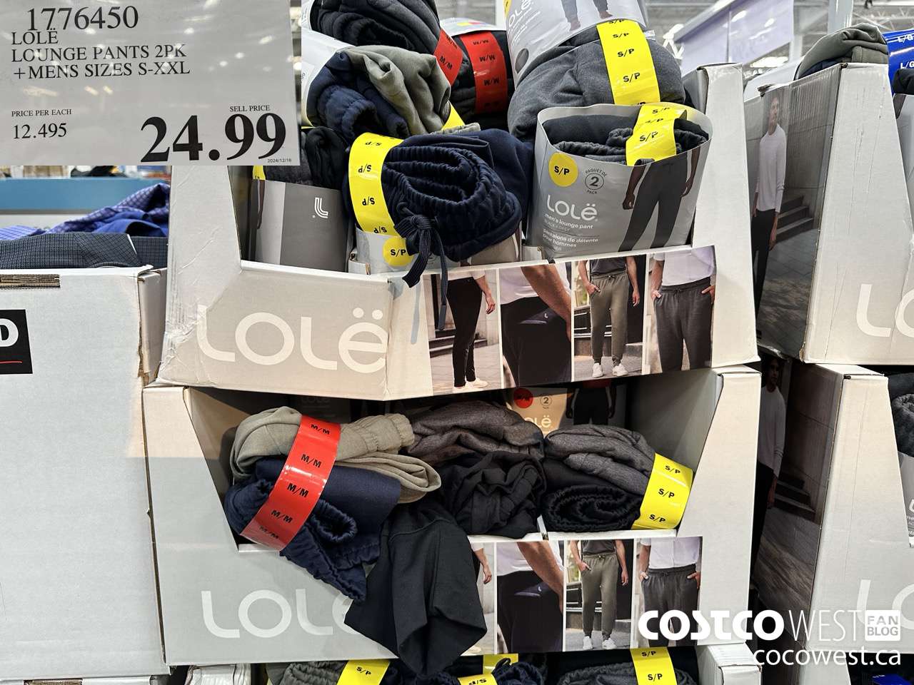 1776450 LOLE LOUNGE PANT 2PK MENS SIZES S-XXL $24.99