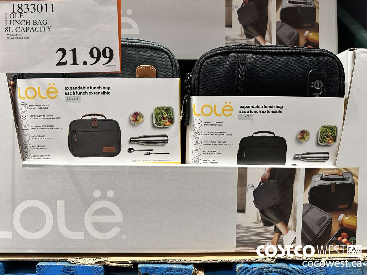 1833011 LOLE LUNCH BAG 8L CAPACITY $21.99