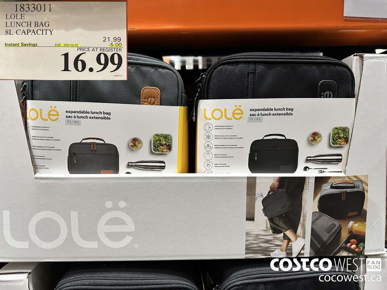 1833011 LOLE LUNCH BAG 8L CAPACITY ($5.00 INSTANT SAVINGS EXPIRES ON 2025-02-02) $16.99