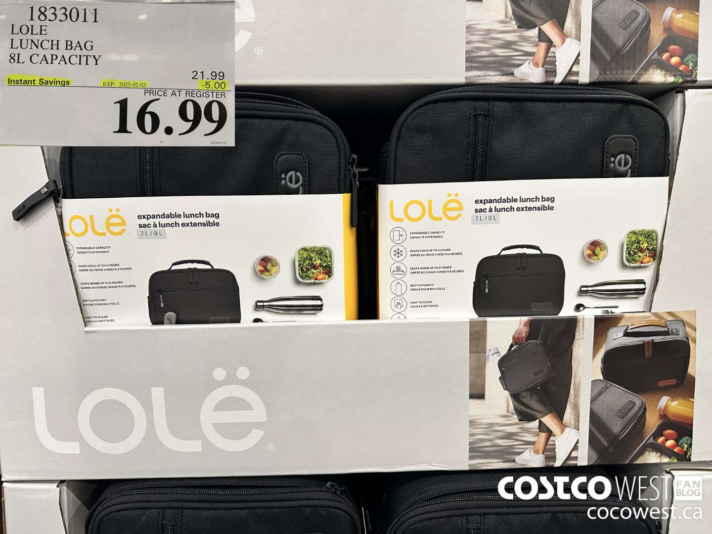 1833011 LOLE LUNCH BAG 8L CAPACITY ($5.00 INSTANT SAVINGS EXPIRES ON 2025-02-02) $16.99