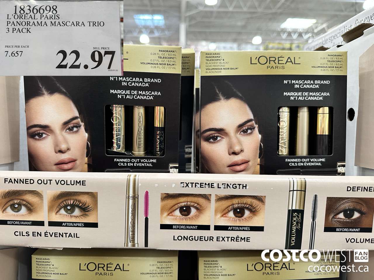 1836698 L'OREAL PARIS PANORAMA MASCARA TRIO 3 PACK $22.97