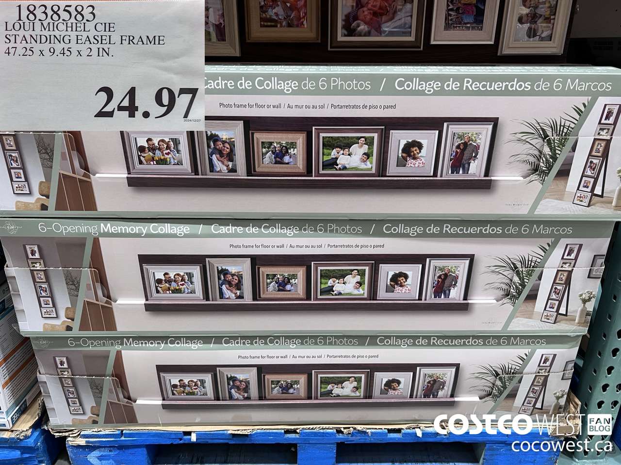 1838583 LOUI MICHEL CIE STANDING EASEL FRAME 47.25 X 9.45 X 2 IN $24.97