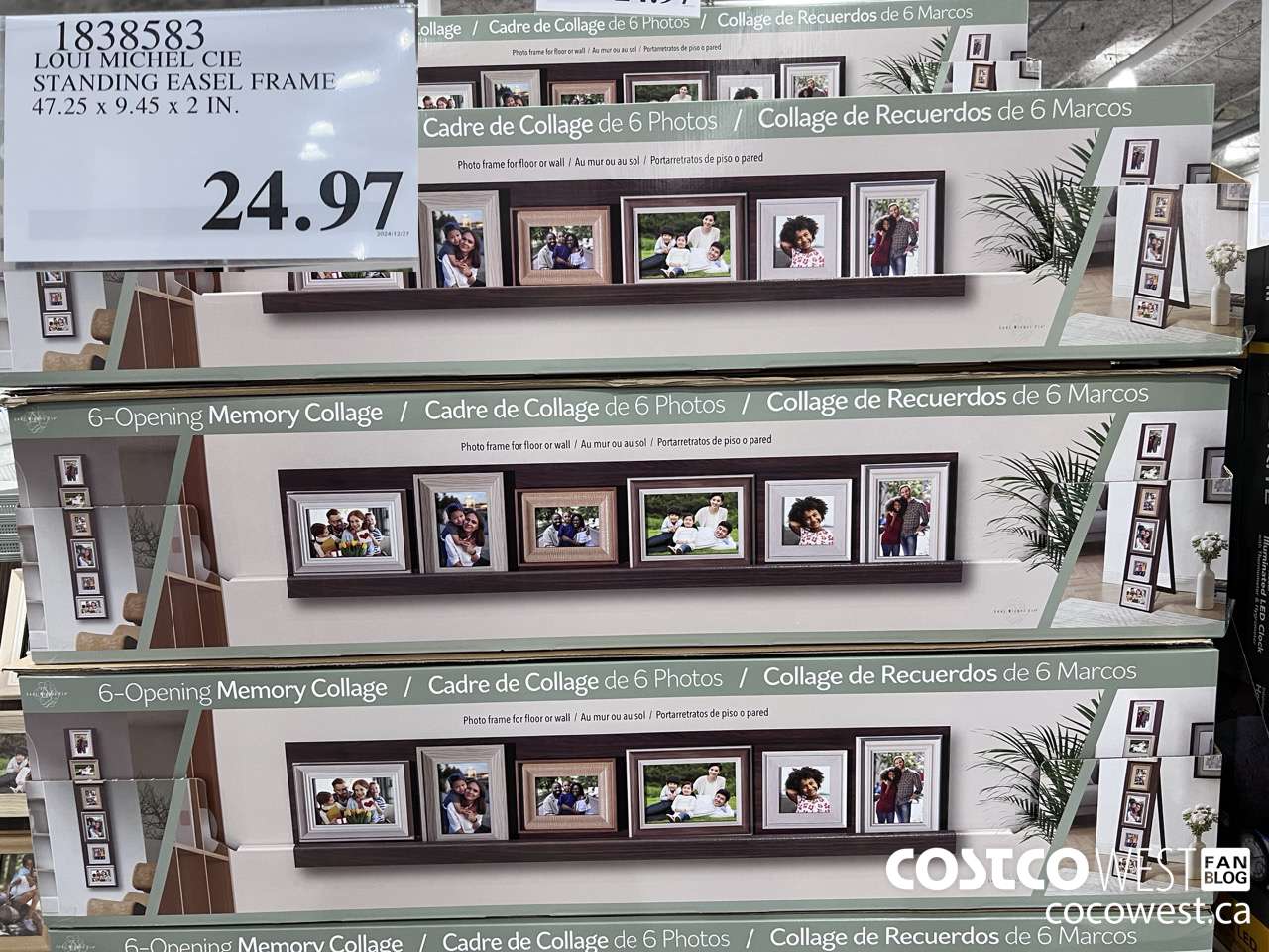 1838583 LOUI MICHEL CIE STANDING EASEL FRAME 47.25 X 9.45 X 2 IN $24.97