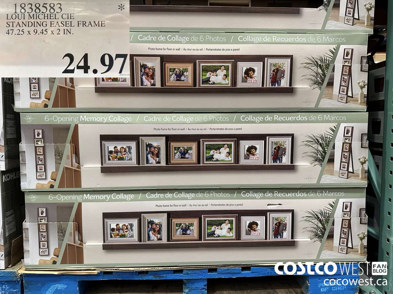 1838583 LOUI MICHEL CIE STANDING EASEL FRAME 47.25 X 9.45 X 2 IN $24.97