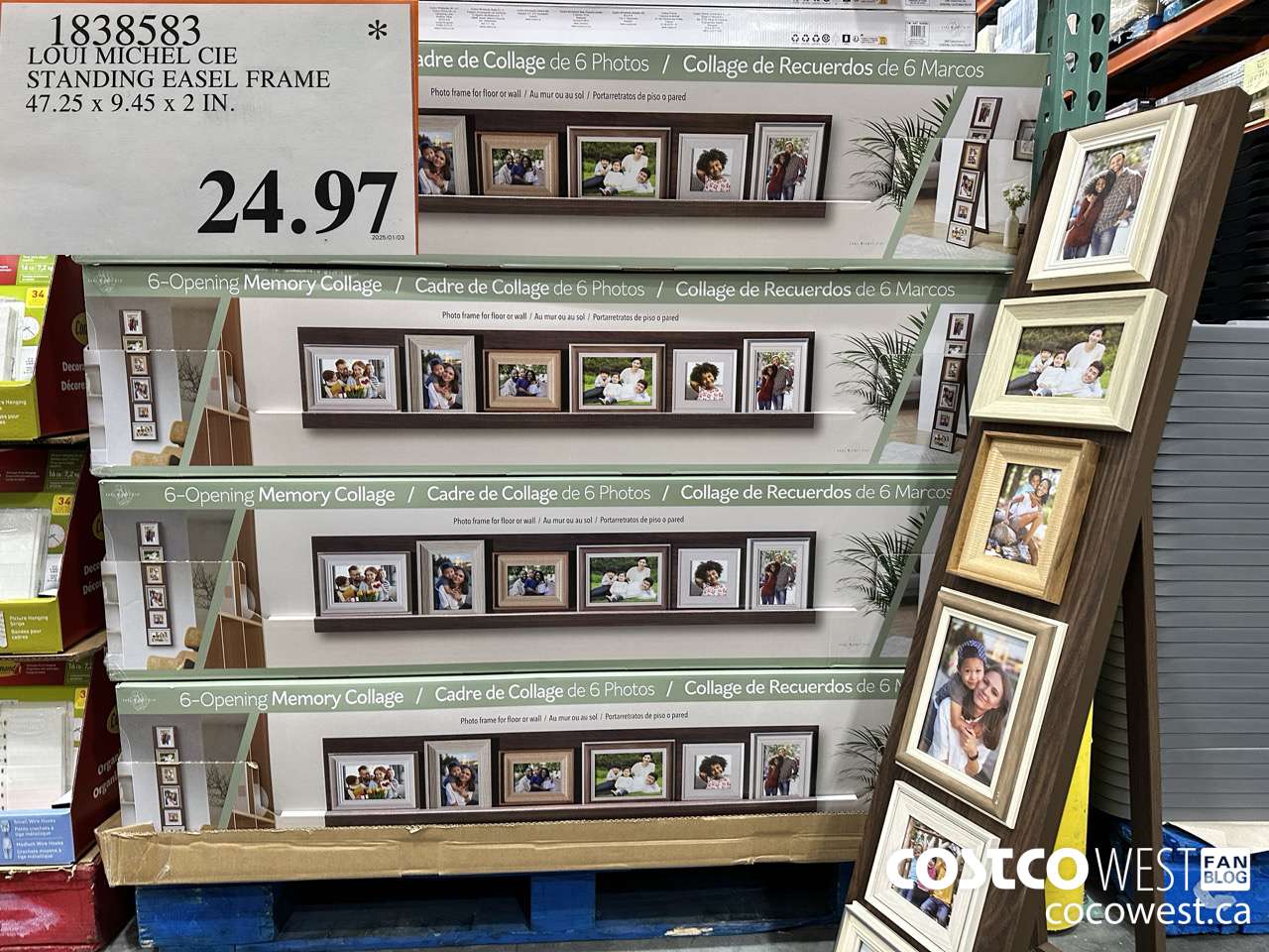 1838583 LOUI MICHEL CIE STANDING EASEL FRAME 47.25 X 9.45 X 2 IN $24.97