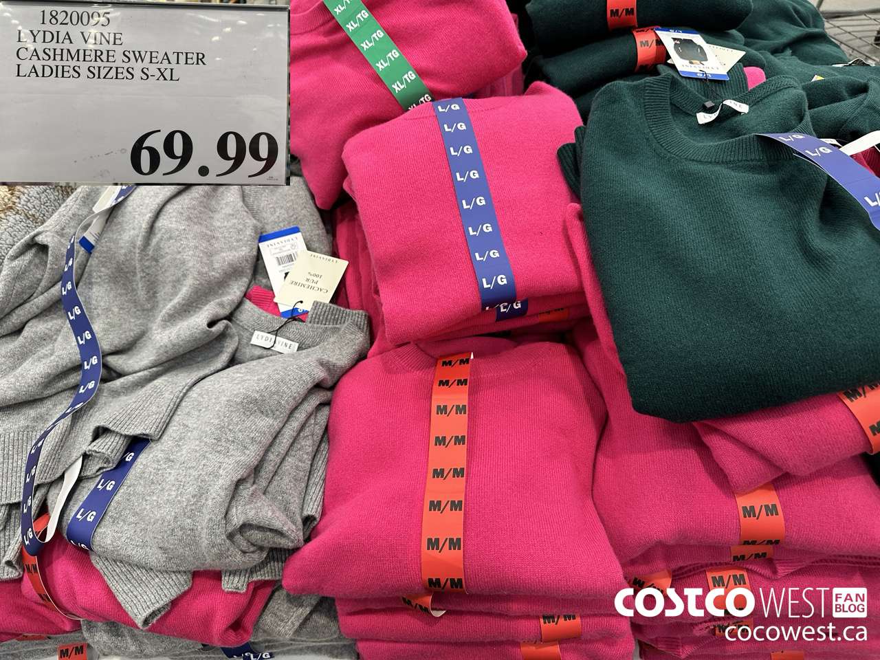 1820095 LYDIA VINE CASHMERE SWEATER LADIES SIZES S-XL $69.99