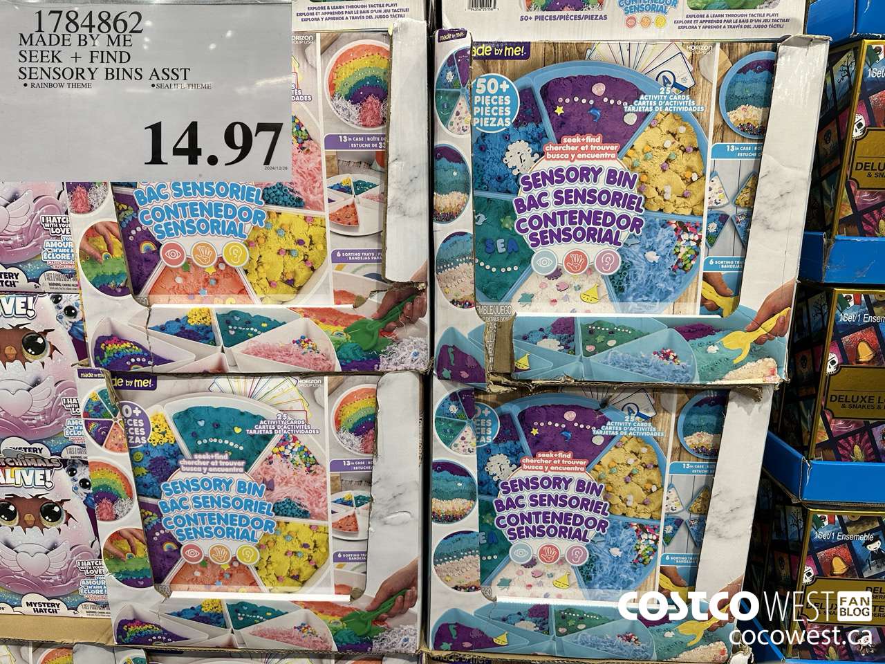 1784862 MADE BY ME SEEK + FIND SENSORY BINS ASST $14.97