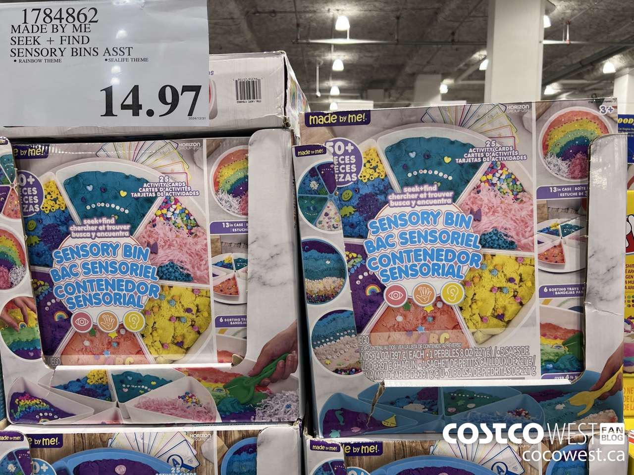 1784862 MADE BY ME SEEK + FIND SENSORY BINS ASST $14.97