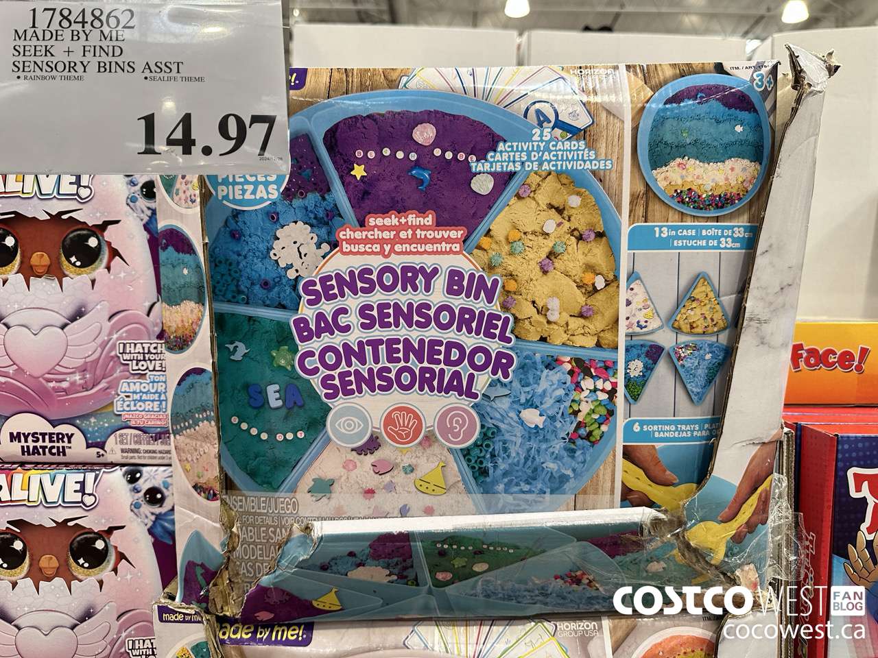 1784862 MADE BY ME SEEK + FIND SENSORY BINS ASST $14.97