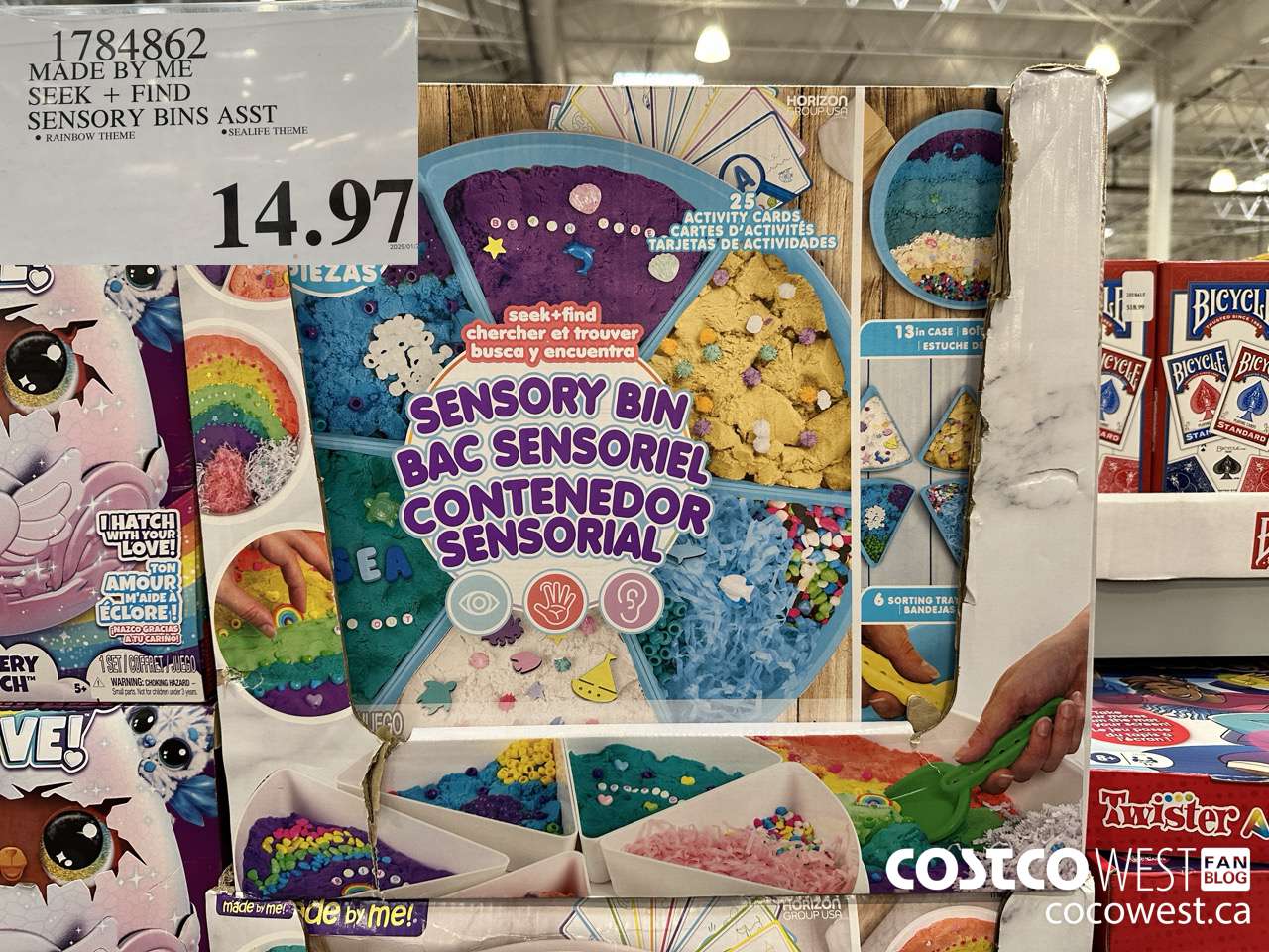 1784862 MADE BY ME SEEK + FIND SENSORY BINS ASST $14.97