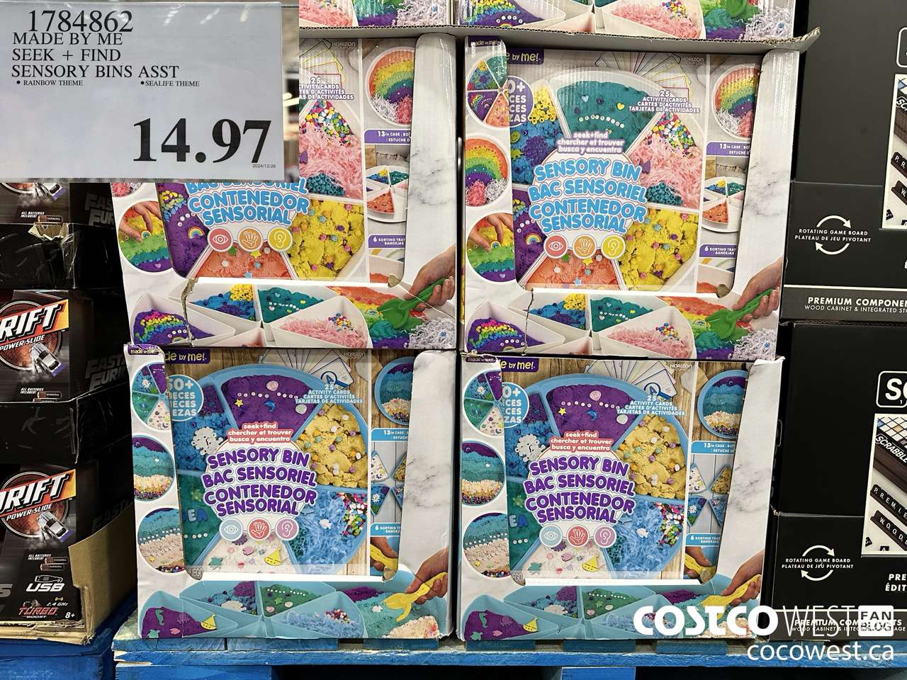 1784862 MADE BY ME SEEK + FIND SENSORY BINS ASST $14.97