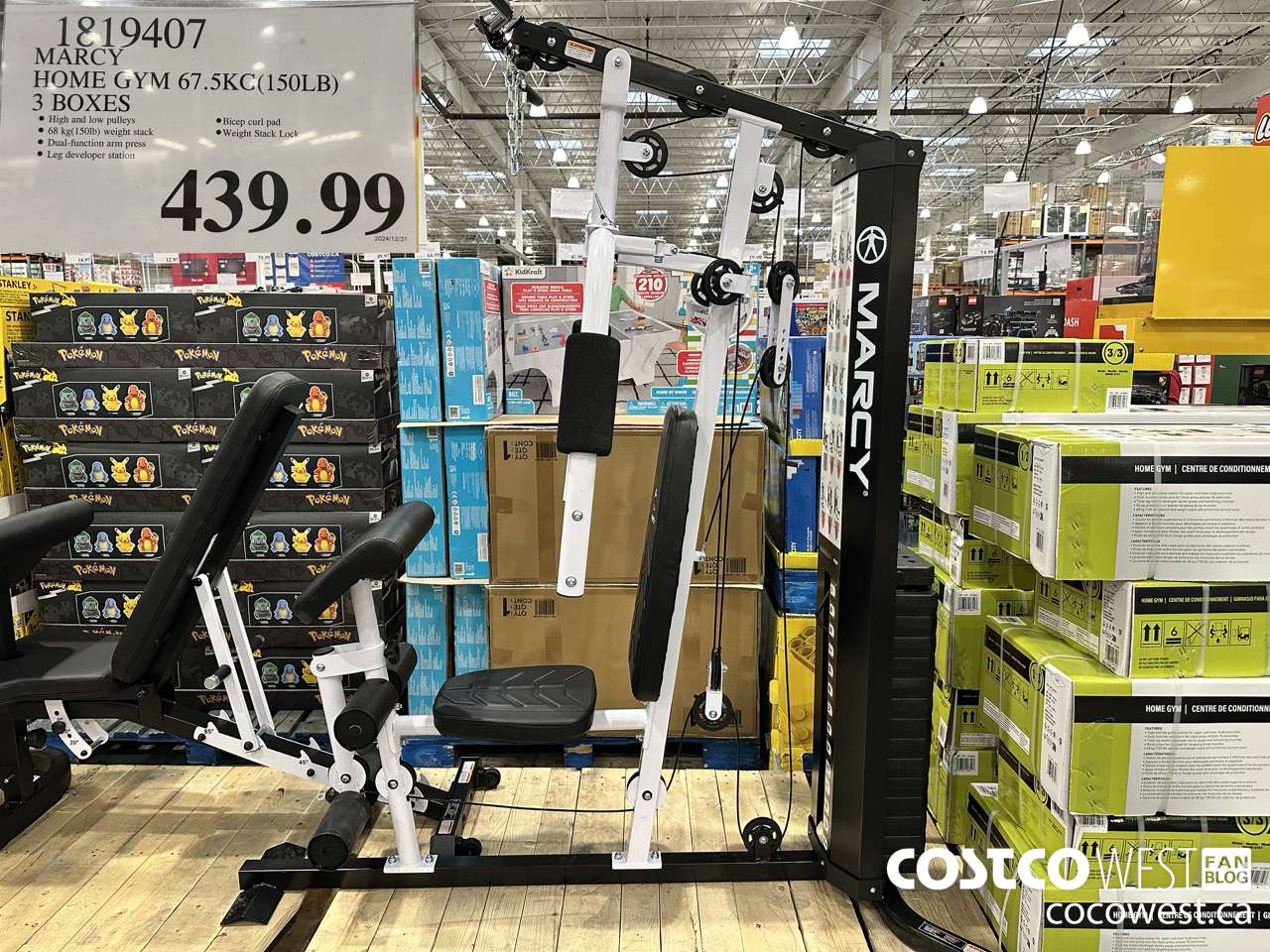 1819407 MARCY HOME GYM 67.5KG (105LB) 3 BOXES $439.99