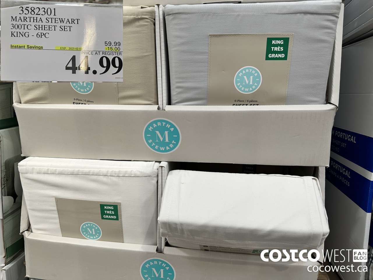 3582301 MARTHA STEWART 300TC SHEET SET KING 6PC ($15.00 INSTANT SAVINGS EXPIRES ON 2025-02-02) $44.99