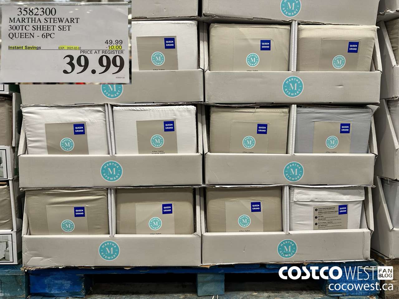 3582300 MARTHA STEWART 300TC SHEET SET QUEEN 6CP ($10.00 INSTANT SAVINGS EXPIRES ON 2025-02-02) $39.99