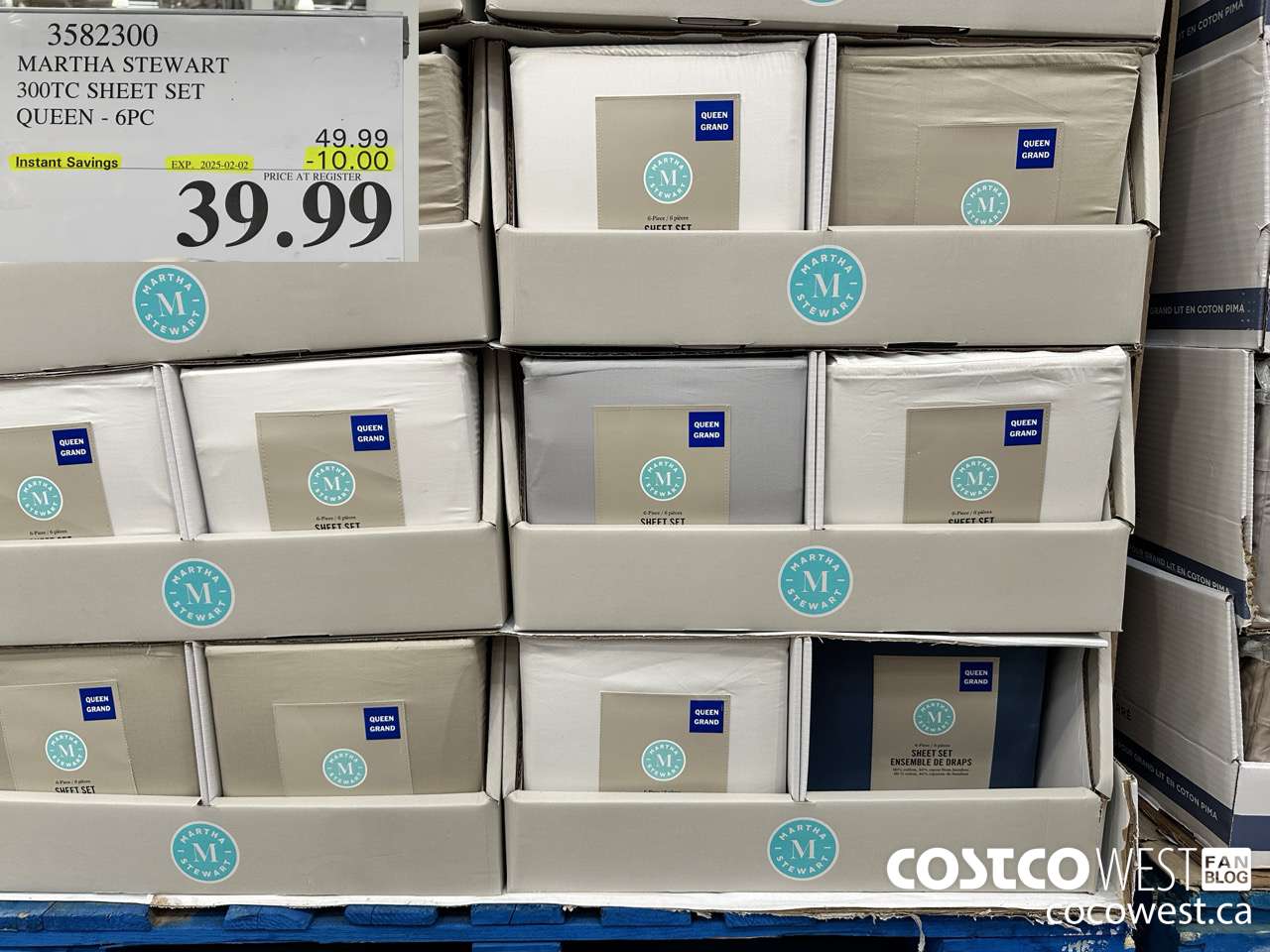 3582300 MARTHA STEWART 300TC SHEET SET QUEEN 6CP ($10.00 INSTANT SAVINGS EXPIRES ON 2025-02-02) $39.99