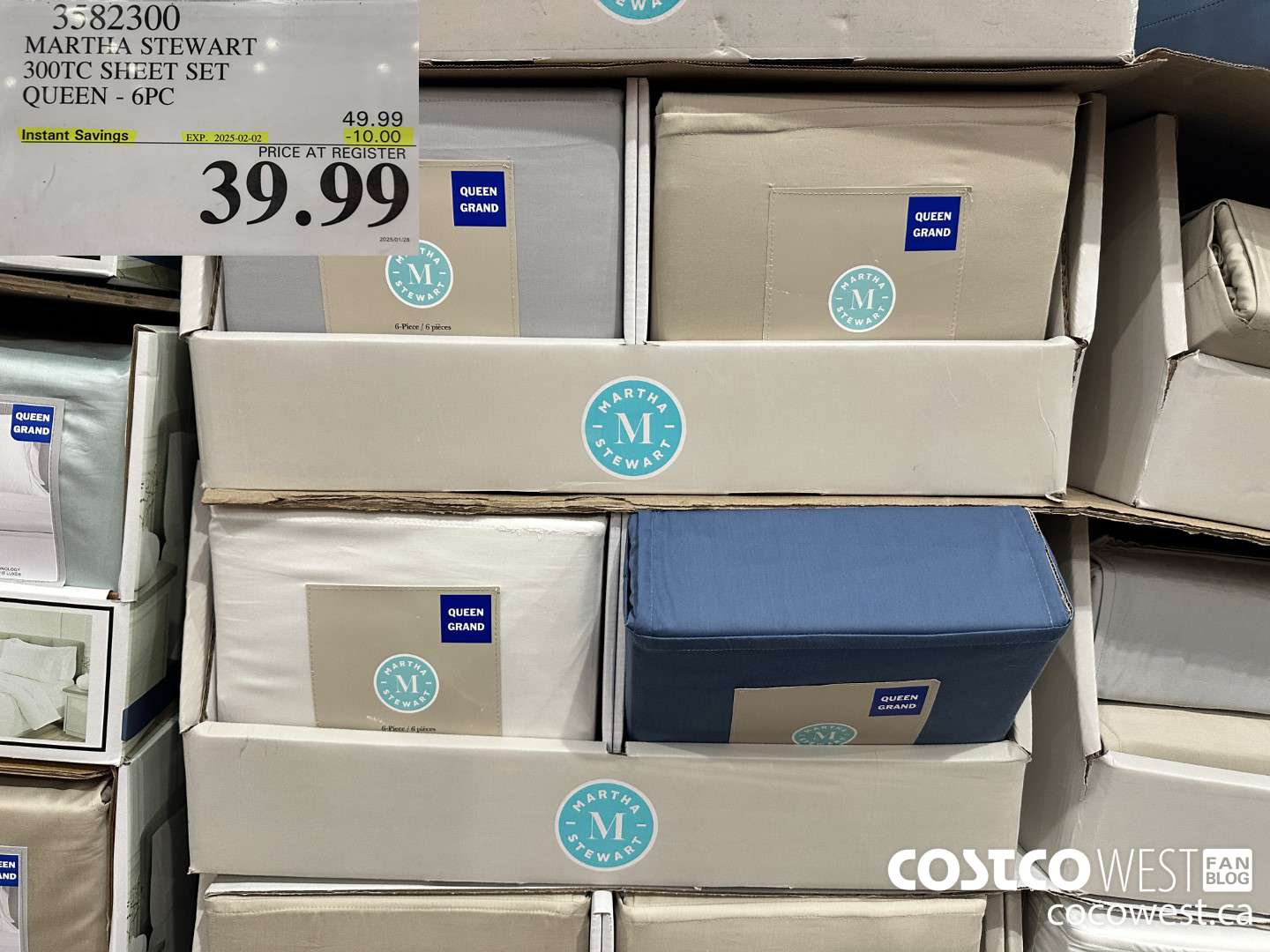3582300 MARTHA STEWART 300TC SHEET SET QUEEN 6CP ($10.00 INSTANT SAVINGS EXPIRES ON 2025-02-02) $39.99