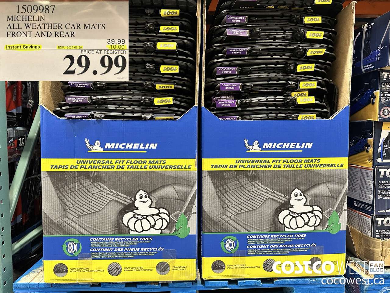 1509987 MICHELIN ALL WEATHER CAR MATS FRONT AND REAR ($10.00 INSTANT SAVINGS EXPIRES ON 2025-01-26) $29.99