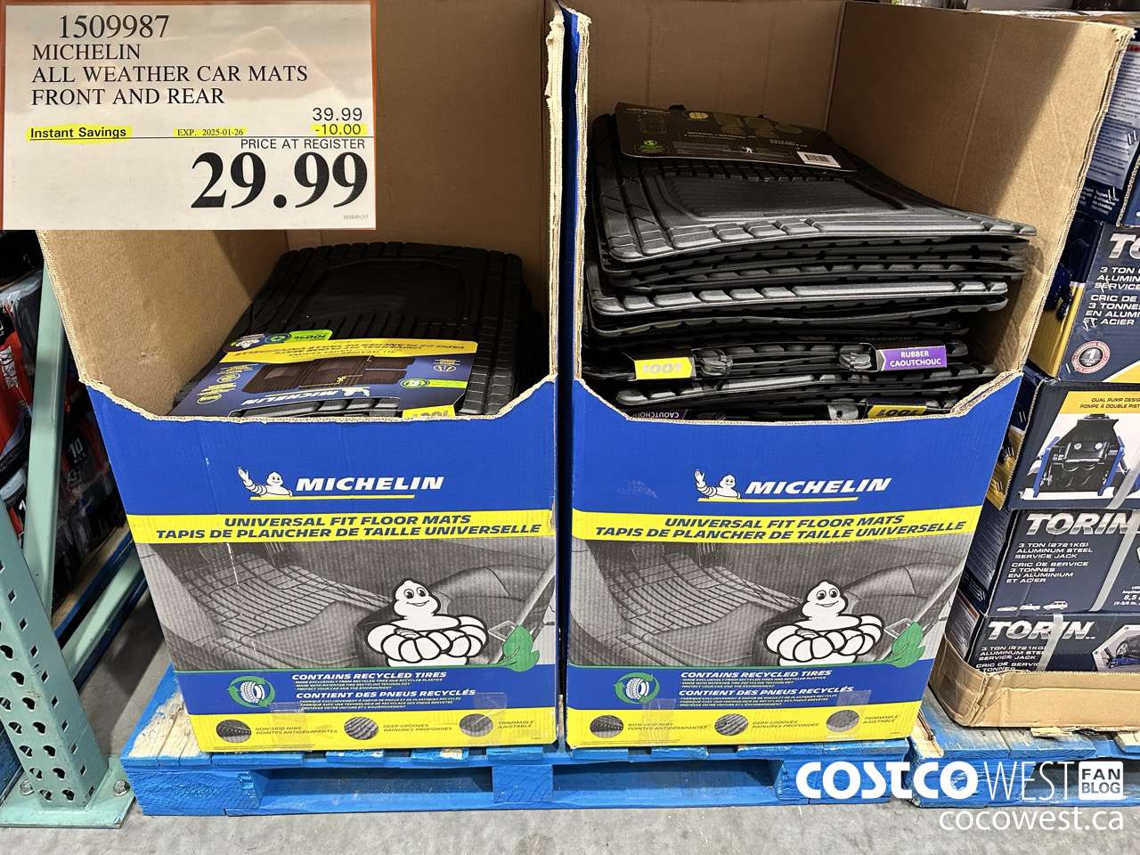 1509987 MICHELIN ALL WEATHER CAR MATS FRONT AND REAR ($10.00 INSTANT SAVINGS EXPIRES ON 2025-01-26) $29.99