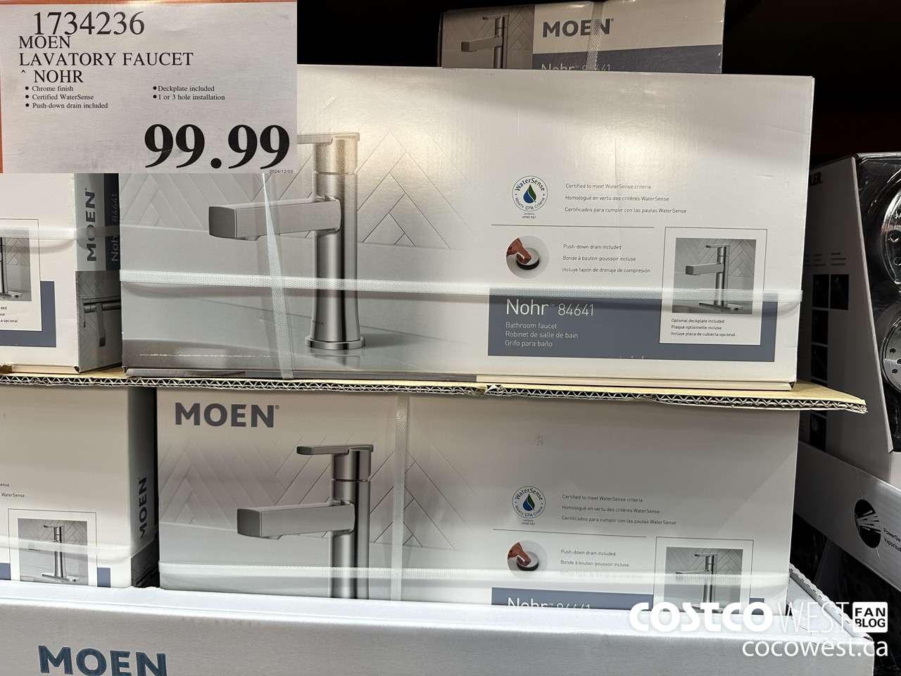 1734236 MOEN LAVATORY FAUCET $99.99
