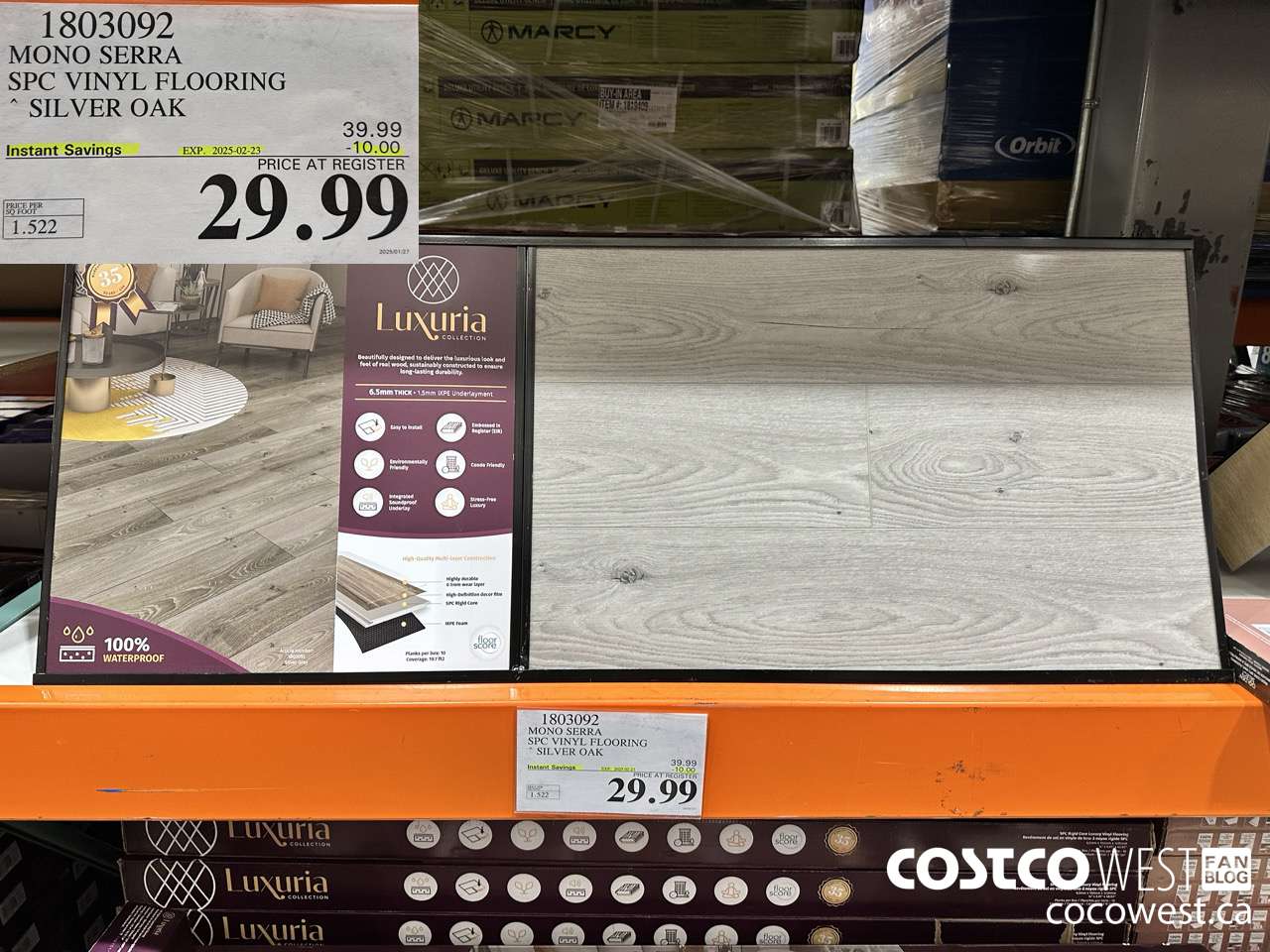 1803092 MONO SERRA SPC VINYL FLOORING SILVER OAK ($10.00 INSTANT SAVINGS EXPIRES ON 2025-02-23) $29.99