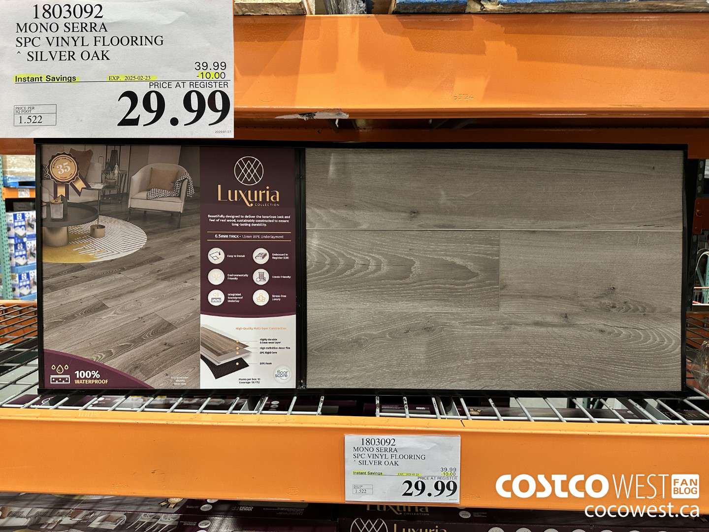 1803092 MONO SERRA SPC VINYL FLOORING SILVER OAK ($10.00 INSTANT SAVINGS EXPIRES ON 2025-02-23) $29.99